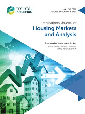 cover image of International Journal of Housing Markets and Analysis, Volume 13, Number 1